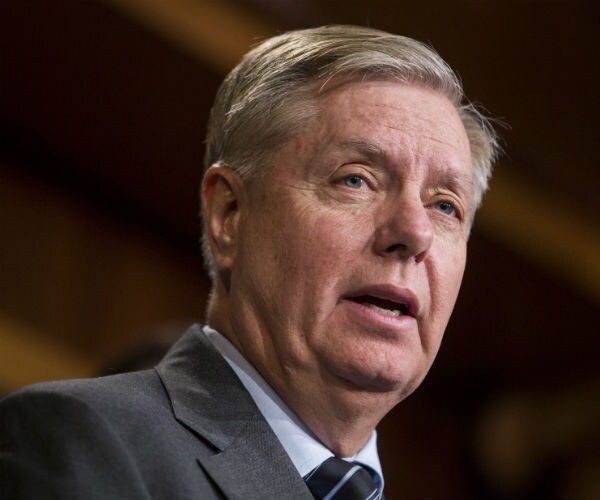 republican senator lindsey graham makes his remarks on capitol hill