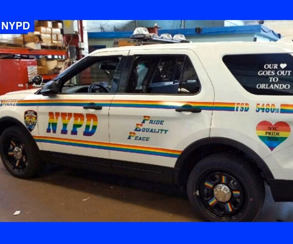 NYPD Rainbow Vehicle an Icebreaker for Gay Pride March