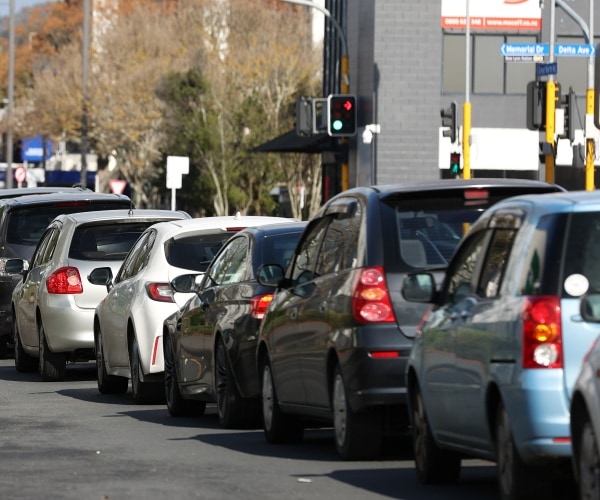 Cars in traffic