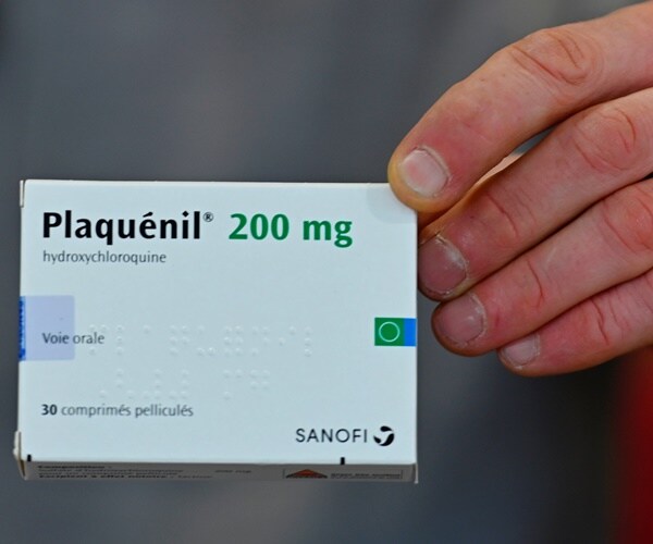 the anti-malarial drug made of hydroxychloroquine  is displayed