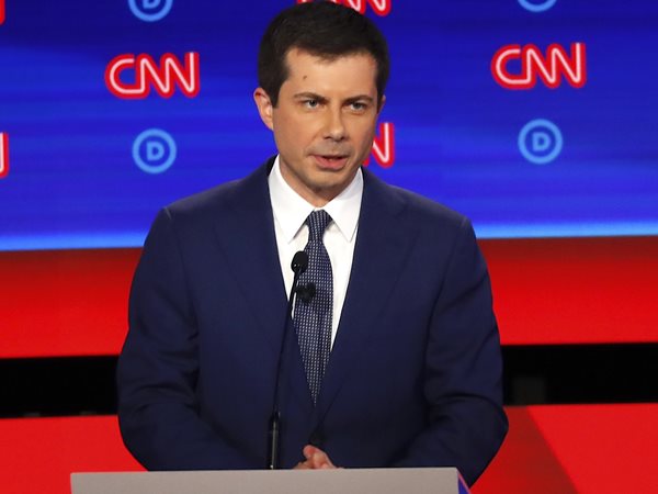 pete buttigieg speaks during the second democratic primary debate