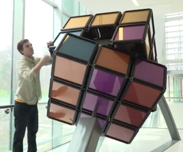 1,500-Pound Rubik's Cube Unveiled at University of Michigan