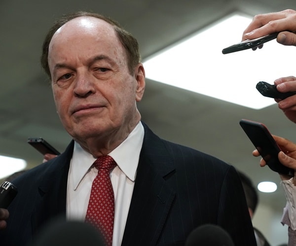 sen. richard shelby answers questions from media