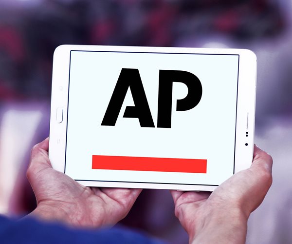 ap logo on a tablet 