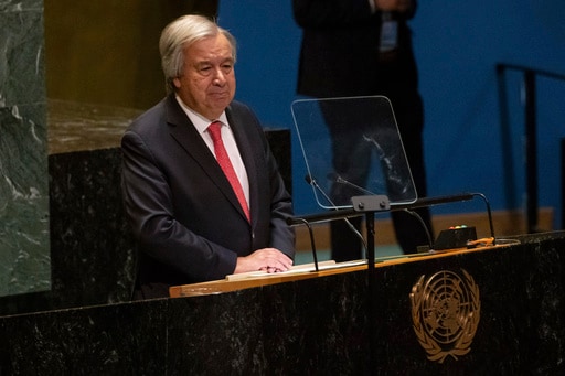 UN  Chief Urges Divided Nations to Approve Blueprint to Address Global Challenges from Climate to AI