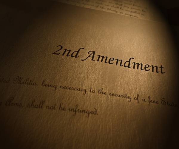 second amendment written on parchment paper