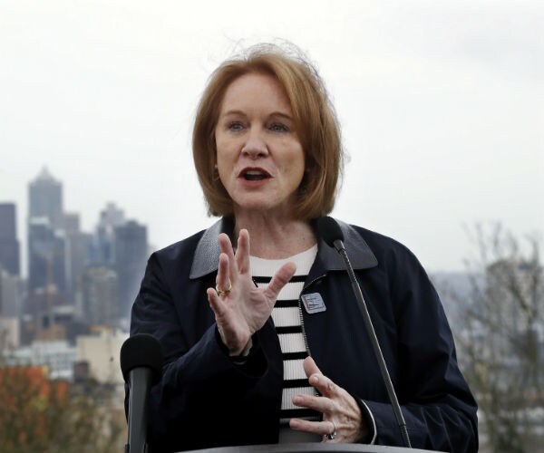 Seattle Mayor Jenny Durkan speaks at a news conference 