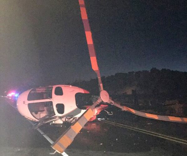 Suspected Drunk Driver Hits Helicopter at Accident Scene