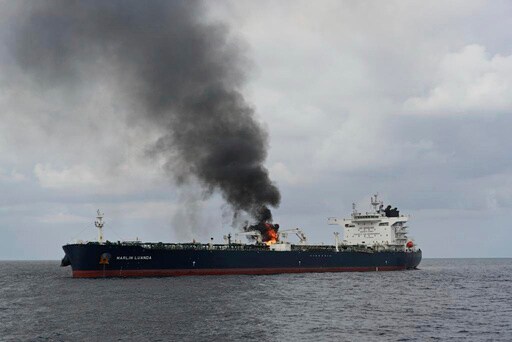 Crew Extinguish Fire on Tanker Hit by Houthi Missile Off Yemen