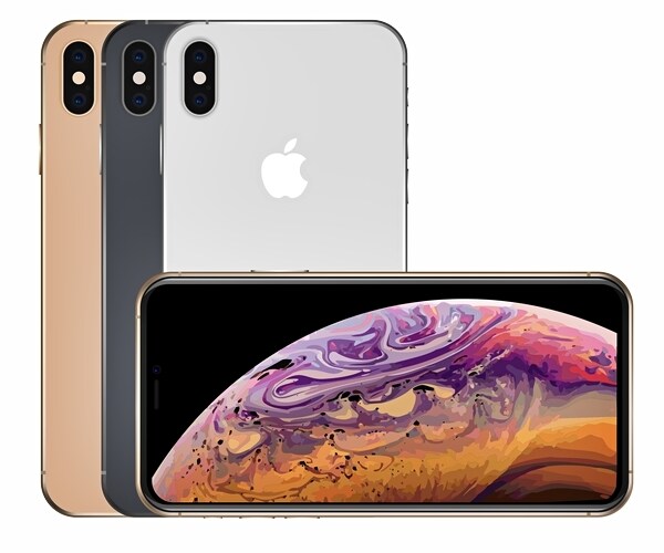 all colors of iPhone xs max on a white background