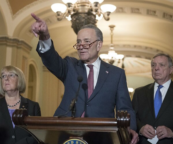 Protesters Gather Outside Schumer's Home Over Shutdown