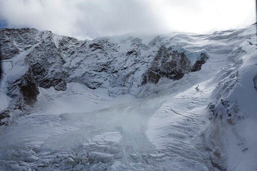 Front Edge of Unstable Swiss Glacier Shears Off, No One Hurt