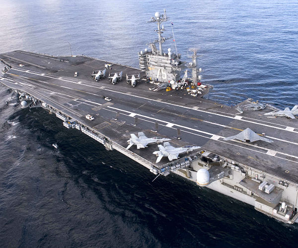 Iranian Navy Test Fires Rockets Near US Carrier