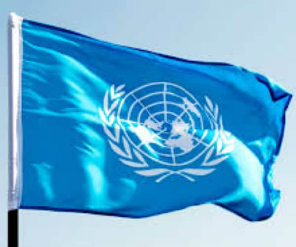 a united nations flag is shown