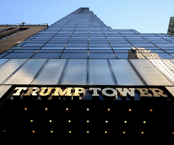 looking up at trump tower in new york city