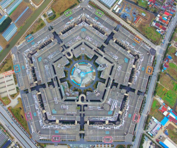 overhead view of the pentagon