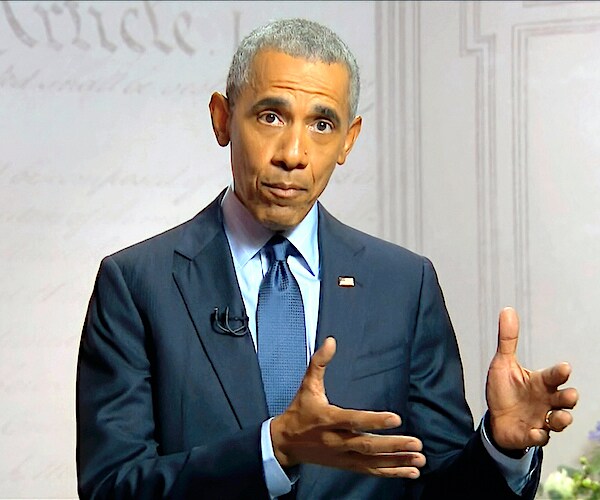 barack obama delivers his democratic national committee speech