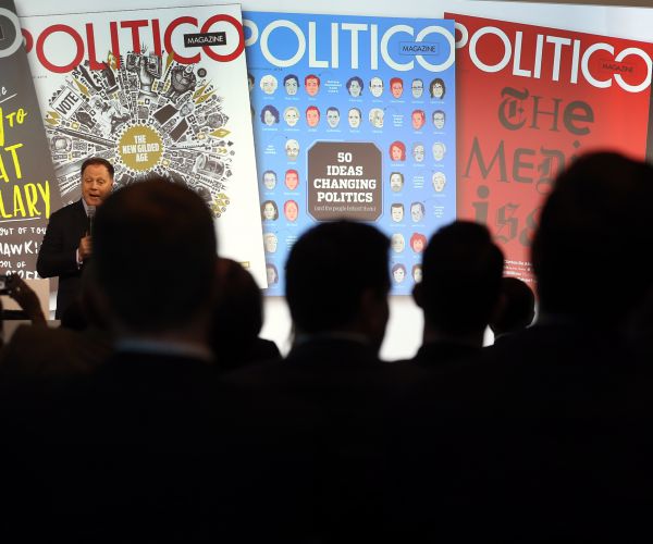 politico cofounder and editor in chief john harris speaks at an event in 2014.