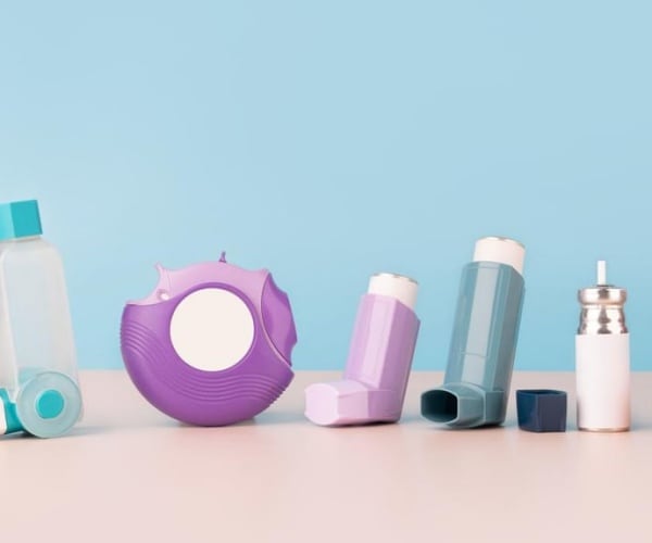 a lineup of different inhalers