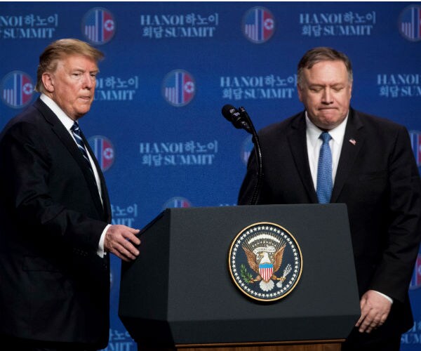 president donald trump and secretary of state mike pompeo 