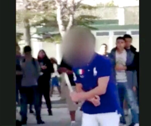 Knife-Swinging Student Being Shot by Cop Goes Online