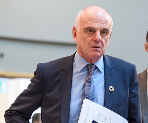 dr. David nabarro arrives for an interview 