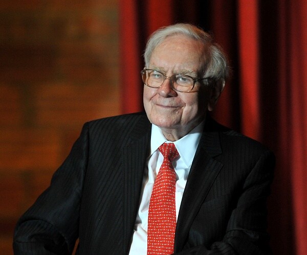 warren buffett sits onstage