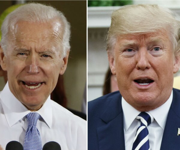 split image shows joe biden on left and donald trump on the right