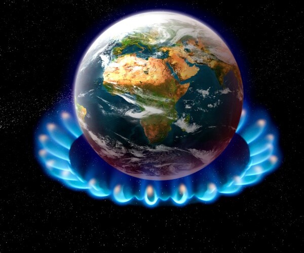 planet surrounded by heating ring and flames