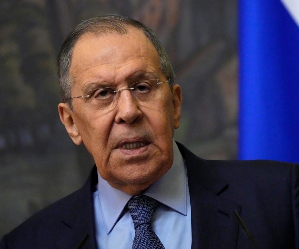 sergey lavrov speaks during a press conference