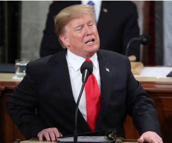 us president donald trump giving state of the union address in february of this year