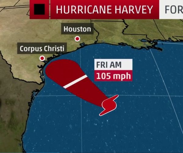 Tropical Depression Harvey Now a Cat 1 Hurricane