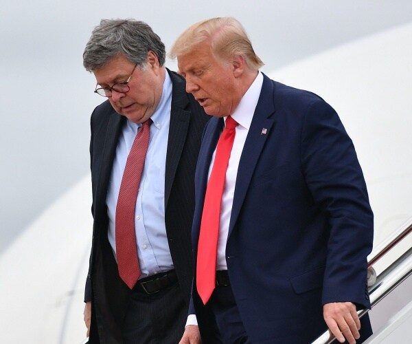 Donald Trump to Newsmax: Ex-AG Barr 'Got Weaker' After Taking 'Heat'