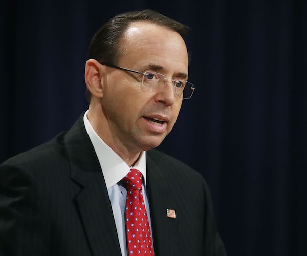 Rosenstein on Leaks: DOJ Will Prosecute 'Anybody Who Breaks the Law'