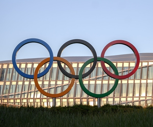 olympic rings in front of ioc hq