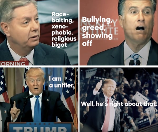 Hillary Clinton's Trump Ad Shows GOP All-Stars Bashing the Billionaire