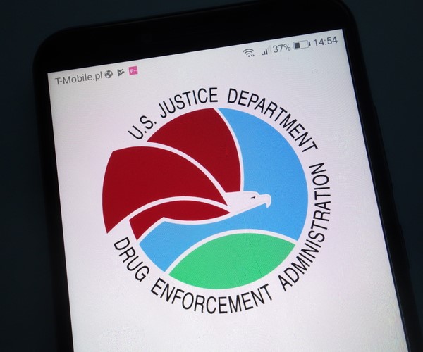 dea logo on a mobile device