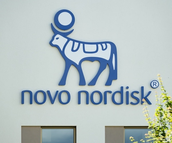 Novo Nordisk sign on building