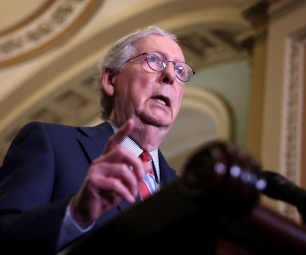 mitch mcconnell speaks to the media during a news conference