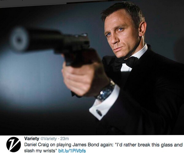 Daniel Craig Would Rather 'Slash My Wrists' Than Play James Bond Again