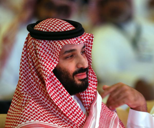 saudi crown prince mohammed bin aalman attends the second day of the future investment initiative conference.