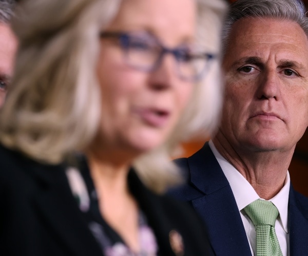 kevin mccarthy watches liz cheney speak