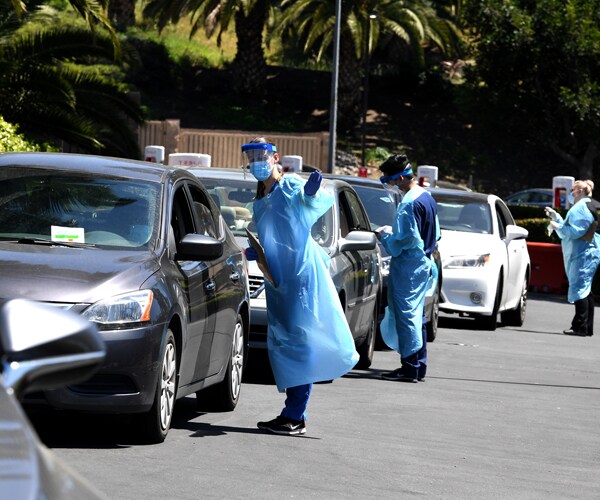 a coronavirus testing site in california