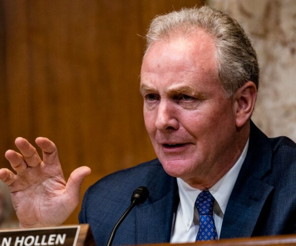 U.S. Sen. Chris Van Hollen delivers speech