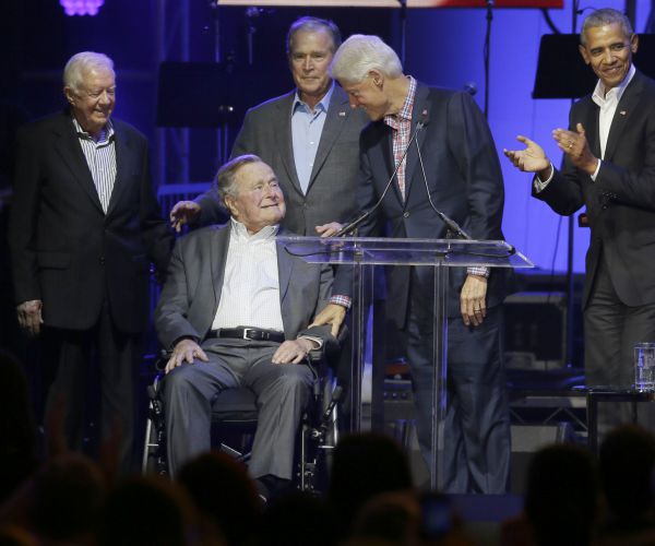 Former Presidents Call for Unity at Hurricane Aid Concert