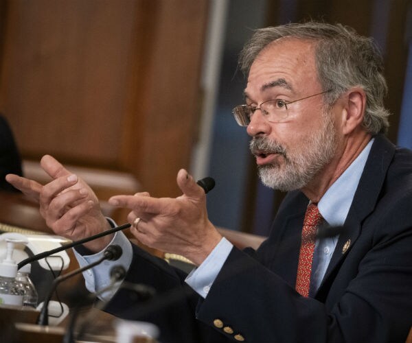 Rep. Andy Harris gestures with his hands as he speaks during a subcommittee hearing