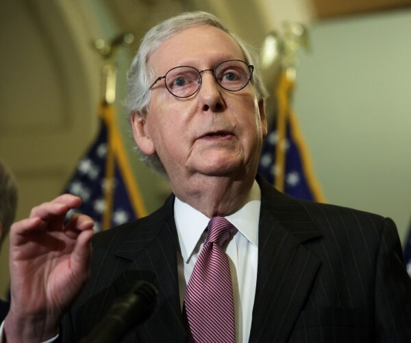 mitch mcconnell gestures while speaking