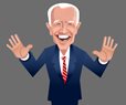 cartoon of joe biden smiling