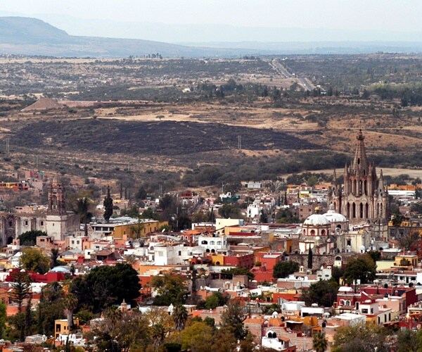 a view from a mountain in San Miguel de Allende, Mexico