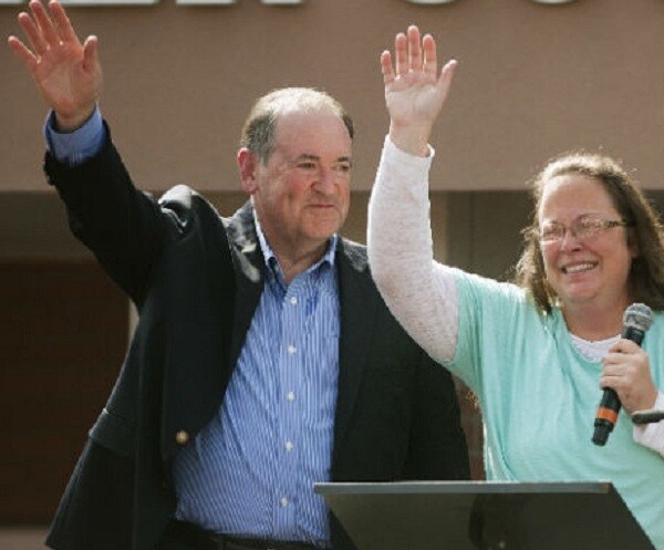 Mike Huckabee Sued for Playing 'Eye of the Tiger' for Kim Davis